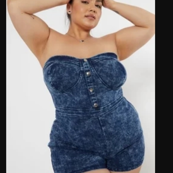 Denim romper - Picture 1 of 2